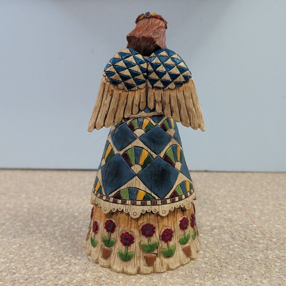 Vintage 2002 Jim Shore Heartwood Creek Angel Figurine #105170 Girl with Cat 8" - Picture 5 of 11